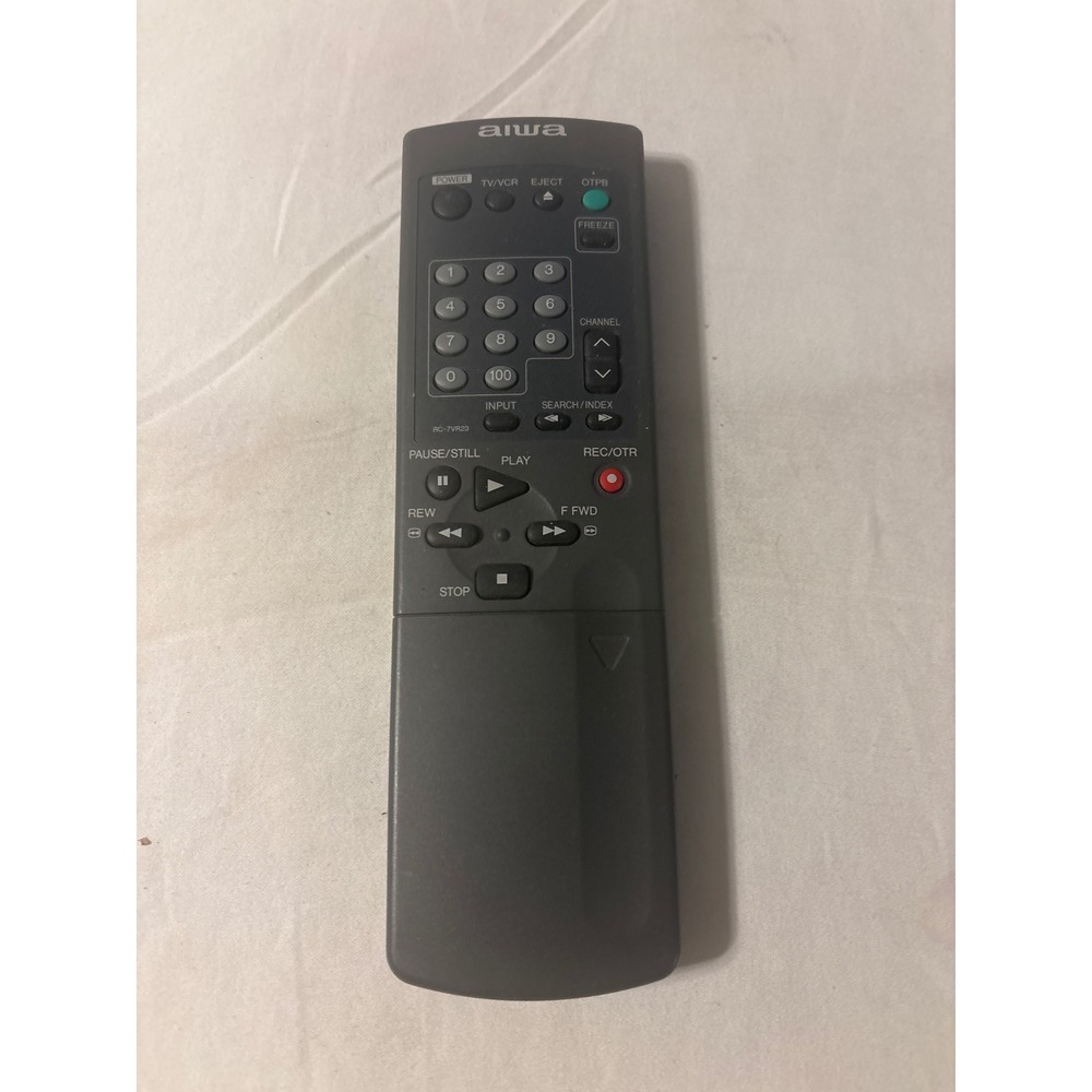 Aiwa RC-7VR23 TV VCR‎ Remote Control OS Dark Gray Excellent OEM Replacement